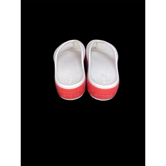 CROCBAND PLATFORM ROUND TOE FLIP FLOPS - LIGHT PINK Sz 6 - Picture 4 of 4